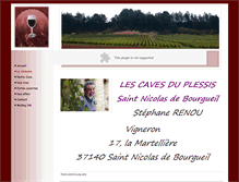 Tablet Screenshot of lescavesduplessis.fr